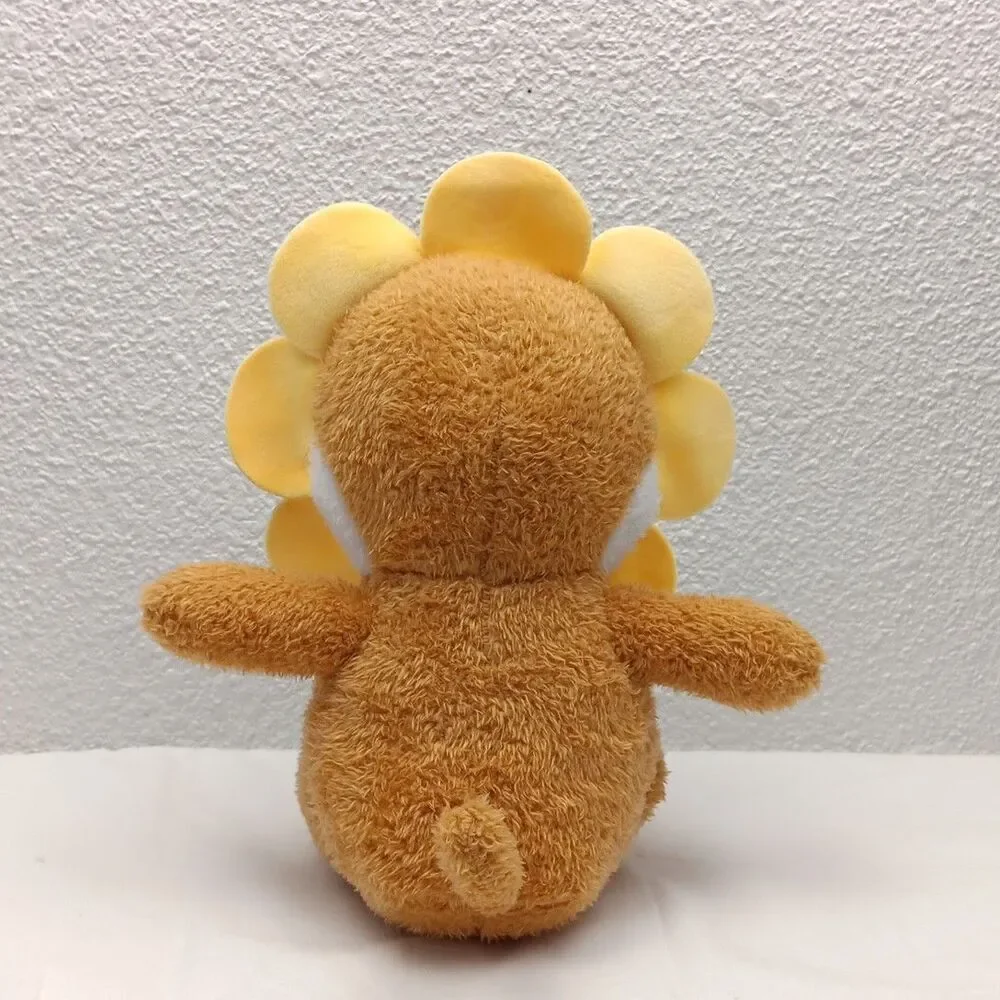 Sunflower Bear Plush Sitting Tan Cub Yellow Petals Amusing Stuffed Animal
